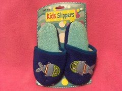 Childrens Blue FUN FISH SLIPPERS Various Sizes Available S~M~L *NEW~FREE SHIP*