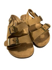 Old Navy Faux-Leather Double Buckle Sandal Size 7 Earth Sand Color New w/o Tags