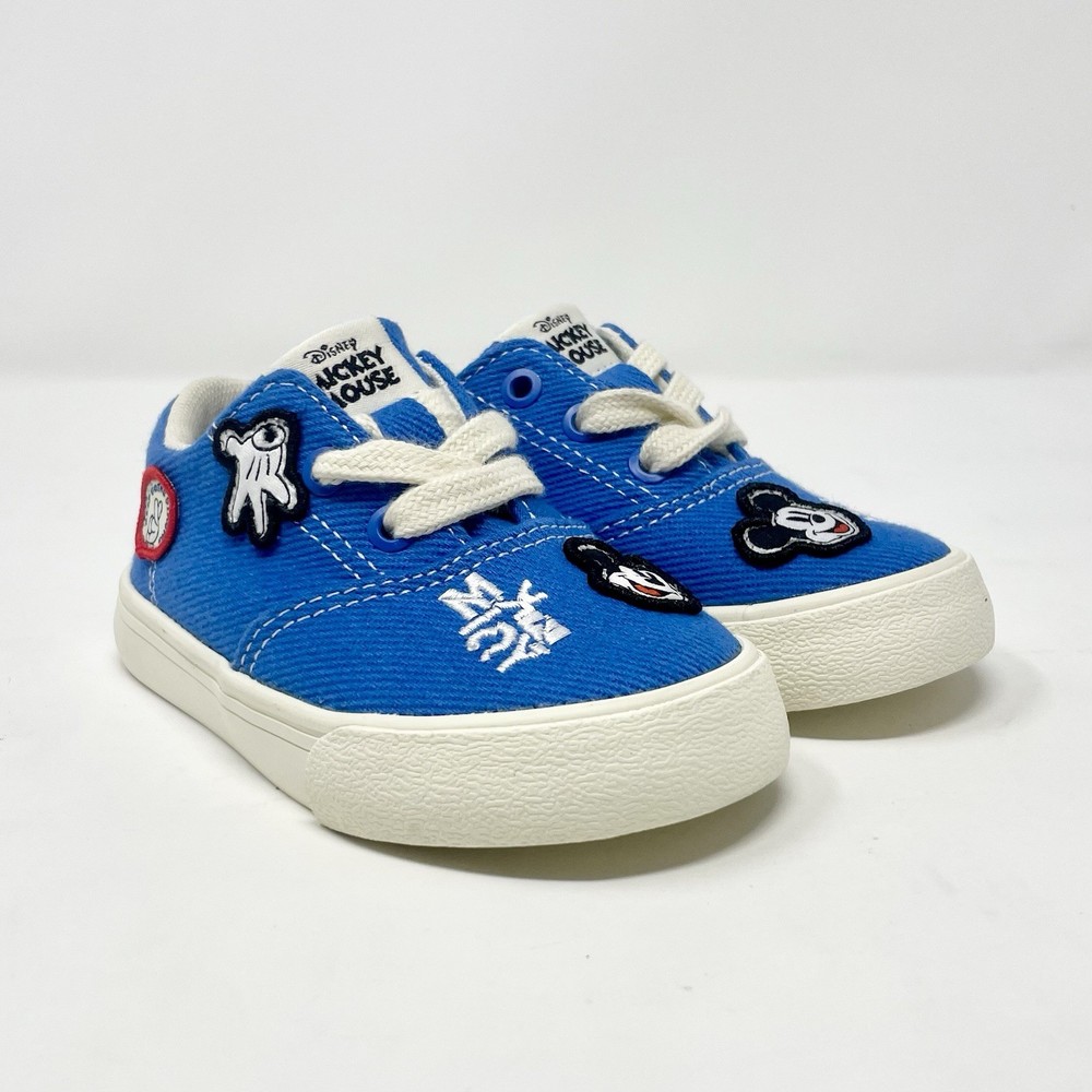 Zara Disney Mickey Mouse Denim Toddler Shoes Trainers Size 21 EU 5.5 US Ages 1-2