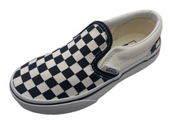 Youth Vans Classic Checkerboard Slip On Sneakers in Black/White Sizes: 11-3 NEW