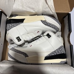 Size 10.5 (PS) – Jordan 3 Retro Low White Cement Reimagined