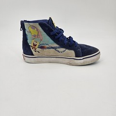 VANS x Spongebob Squarepants Zip High Top Shoes Youth’s Size 2 Skate Blue 721356