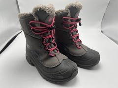 Columbia Kids Bugaboot Waterproof Boot 1790101008 Grey/Pink Youth Sz 2 Shoe