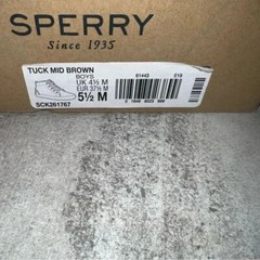 NIB Kids Sperry Top Sider Mid Tuck Brown Sneaker Boot Tweed High Ankle Topsiders