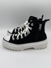 Converse Lugged Lift Platform Black White Sneakers Youth Size 3