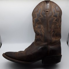 JUSTIN Distressed Boots Kids Junior Size 13.5 D 2254JR Brown Cowboy Western