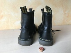 DR MARTENS DELANEY ZIPPERED LEATHER AMPHIBIANS Black EUR. 34