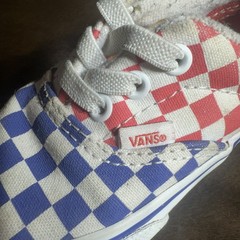 Vans Old Skool Checkerboard Toddler Size 4 Multicolor Red Blue Yellow Shoes