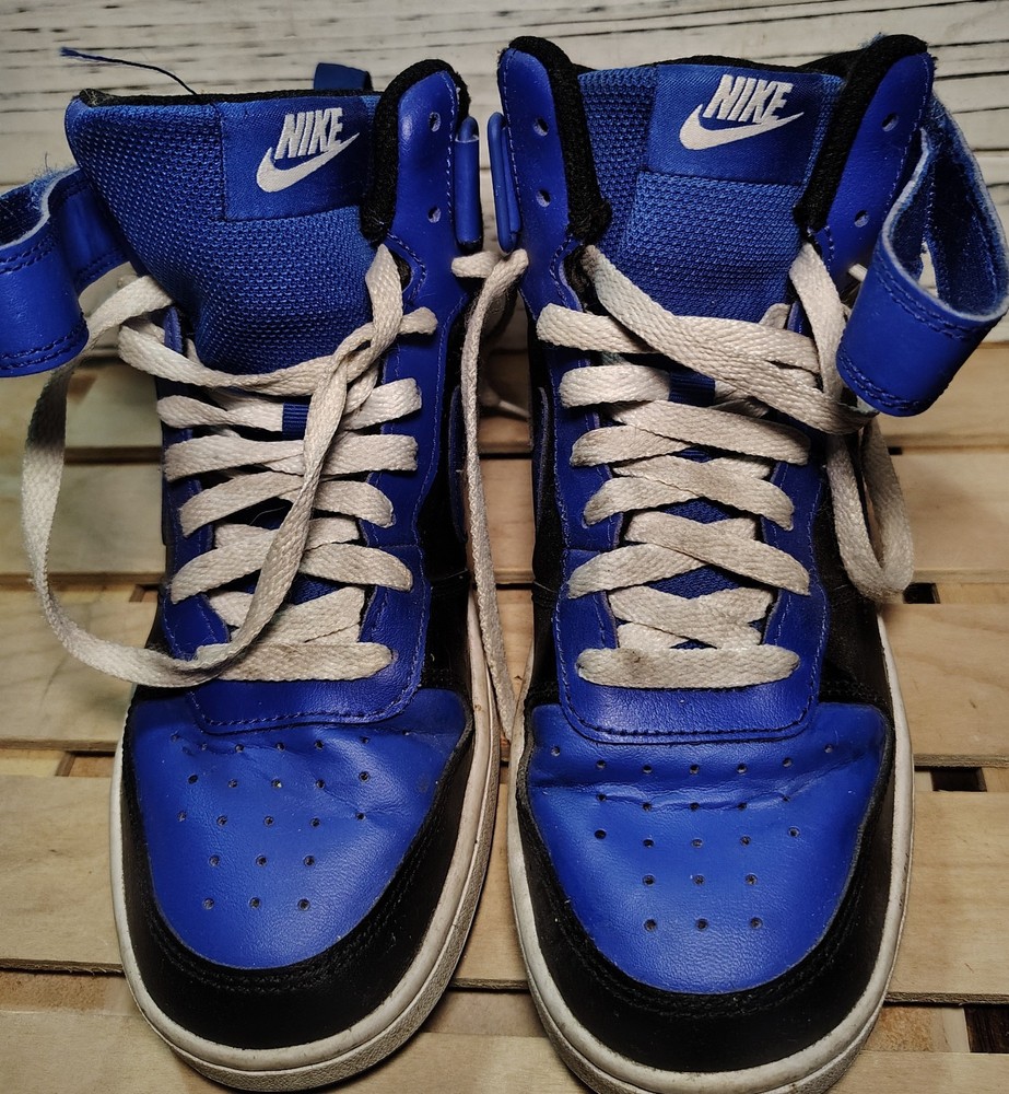 Size 6 (GS) – Nike Court Borough 2 Mid Black Game Royal