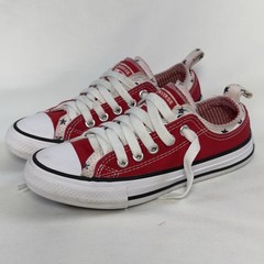 Converse All Star~Classic Low Top Red With Stars Youth Sz 12, EUC!