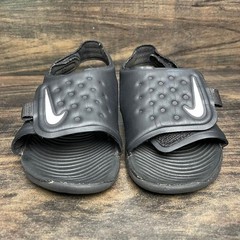 Nike Sunray Adjust 5 Blue Hook & Loop Black Sandals Child’s Sz 7C AJ9077-001