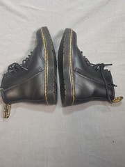 Doc Martens Zavala J Leather Combat Boots Black Kids Size 3 Youth Boot Dr.