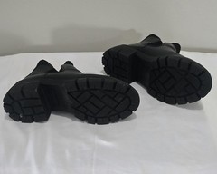 Steve Madden Kids Black Ankle Boots with Ribbed Sock Detail Size 13