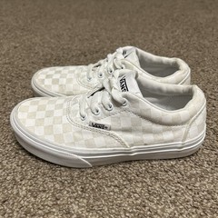 VANS Checkerboard White And Tan Youth Size 1