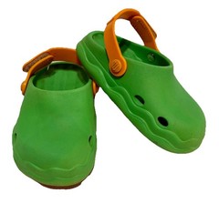 Mini Melissa Kid’s Slip-On Clogs Orange And Green Size 8