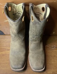Masterson Boot Co Youth Size 4.5 Light Brown Suede Leather Western Cowboy Boots