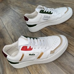 MoEa Gen1 Sneakers Multi Color White Vegan Leather, Men’s/Womens Size 35 / 5 US