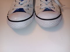 Converse All Star Double Tongue Sneakers/Shoes (654339F) White/Blue Junior Sz 6