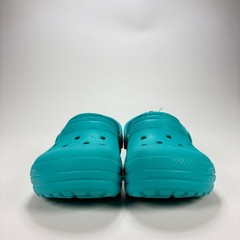 Crocs Classic Lined Clogs Blue Faux Fur Winter Warm Slip On 203506 Youth Size 10
