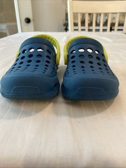 Joybees Active Clogs Water Shoes Unisex Kids Size 10/11 Blue Green Slip-on