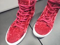 SUPRA Skytop Dark Ruby Velvet / White 58062-643-M Kids Size 6. 5 US