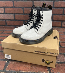 Dr. Martens 1460 Youth Original Smooth Leather Lace Up Boots -White US 3