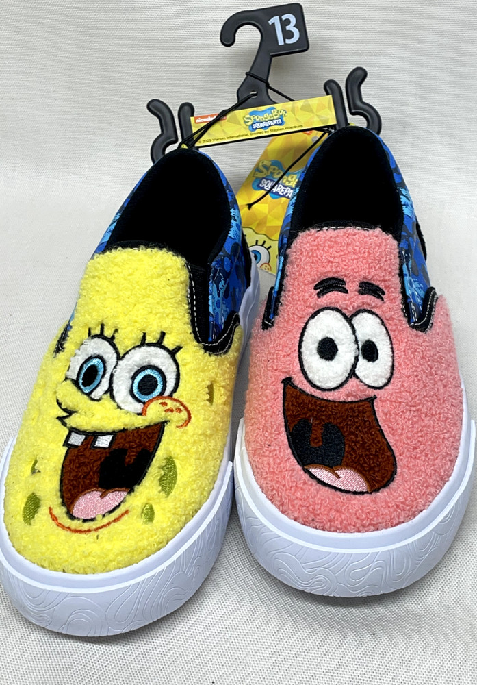 SPONGEBOB SquarePants & Patrick Kids Slip On Fleece Sneakers