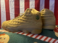 COA Nike Air Jordan Camel Sneaker Lace Up Sneakers Shoes Unisex Kids Size 6