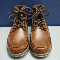 Bass Sutton Ankle Boots Youth US Size 3M Brown Comfort Moc Toe Side Zip Lace Up