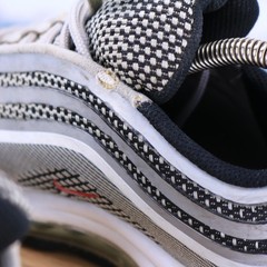 Nike Air Max 97 Ultra Gray Silver Running Sneaker 917998-002 Size 6Y / Women 7.5