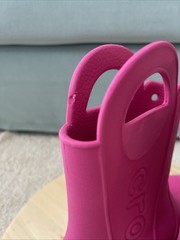 Crocs Candy Pink Handle It Rain Boot Kids Size c13 12803 Waterproof Lightweight