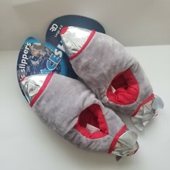 Children’s Slippers Spaceship Rocket Footwear Nighttime Blue Black or Silver BT6