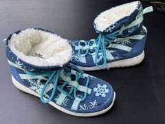 Nike Roshe One Hi Print GS Blue High Top Sherpa Lined Boot Youth 6.5 Y Women’s 8