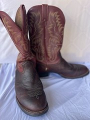 Men’s Justin Cowboy Boots Size 11.5 D Style 4852 C Red/Brown Western