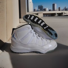 🔥Nike Air Jordan 11 Retro Bp White-Legend Blue-Black Sz 3Y