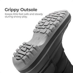 Boys Girls Winter Snow Boots Waterproof Warm Mid-Calf Outdoor Kids Shoes Boots