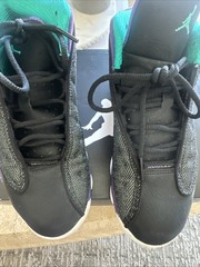2012 Nike Air Jordan Retro 13 „Violet Teal“ Black Youth Basketball Shoes Size 3Y