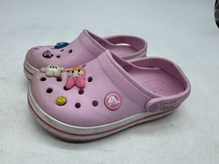 Crocs Crocband Clog Kids Ballerina Pink Charms Slip-On Lightweight Comfort – C10