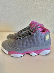 2012 NIKE AIR JORDAN 13 XIII GREY FUSION PINK SIZE 2.5 Y