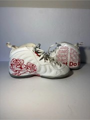 Nike Air Foamposite One GS Just Do It Roses White Red CU1055-100 Youth Size 3Y