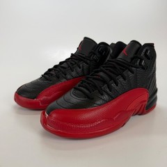 Jordan 12 Retro Flu Game 2016 GS Black Varsity Red 153265-002 Size 4.5Y Kids