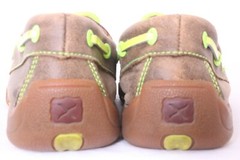 Twisted X Bomber YDM0005 Distressed Brown Leather Loafers Boat Shoes Youth 3 M