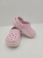 Crocs Crocband Clogs Kids‘ Ballerina Pink Slip-On Straps Round Toe Casual – C7
