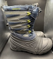 Merrell Snow Quest Lite 3.0 Blue Grey Insulated Waterproof Boots Youth Size 4