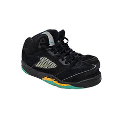 Nike Air Jordan 5 Retro Aqua (PS) 440889-047 Black Blue Yellow Size 3Y