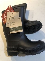 Kamik Kids Size 7 Rain Boot Black Rubber Waterproof Model Stomp P7744
