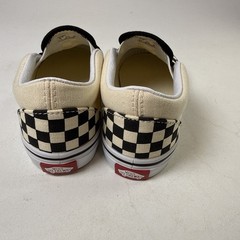 VANS Little Kids Checkerboard Canvas Slip Ons Size 9 B&W NWOB