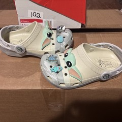 Crocs Star Wars Grogu Classic Original Version Clog Sz J2 Kids Baby Yoda Sandals