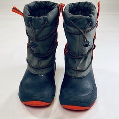 CROCS Swiftwater Boots Kids J2 Blue Gray Waterproof Snow Outdoor Winter Unisex