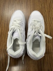 Nike Kids White Air Max 90 Leather GS CD6864-100 5.5y